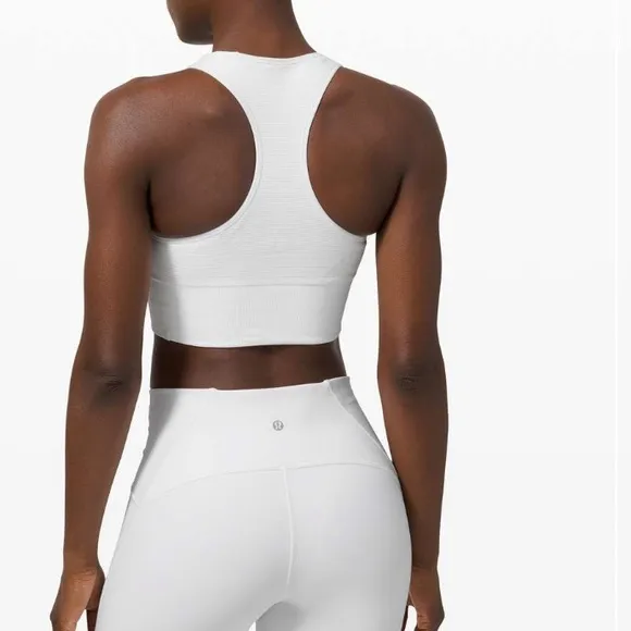 • Lululemon • Ebb To Train Sports Bra Color Changing in the Sun White / Pink 4