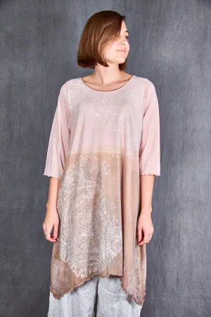 1565D Swing Dress Tunic Shell Pink Ombre Chai Dip