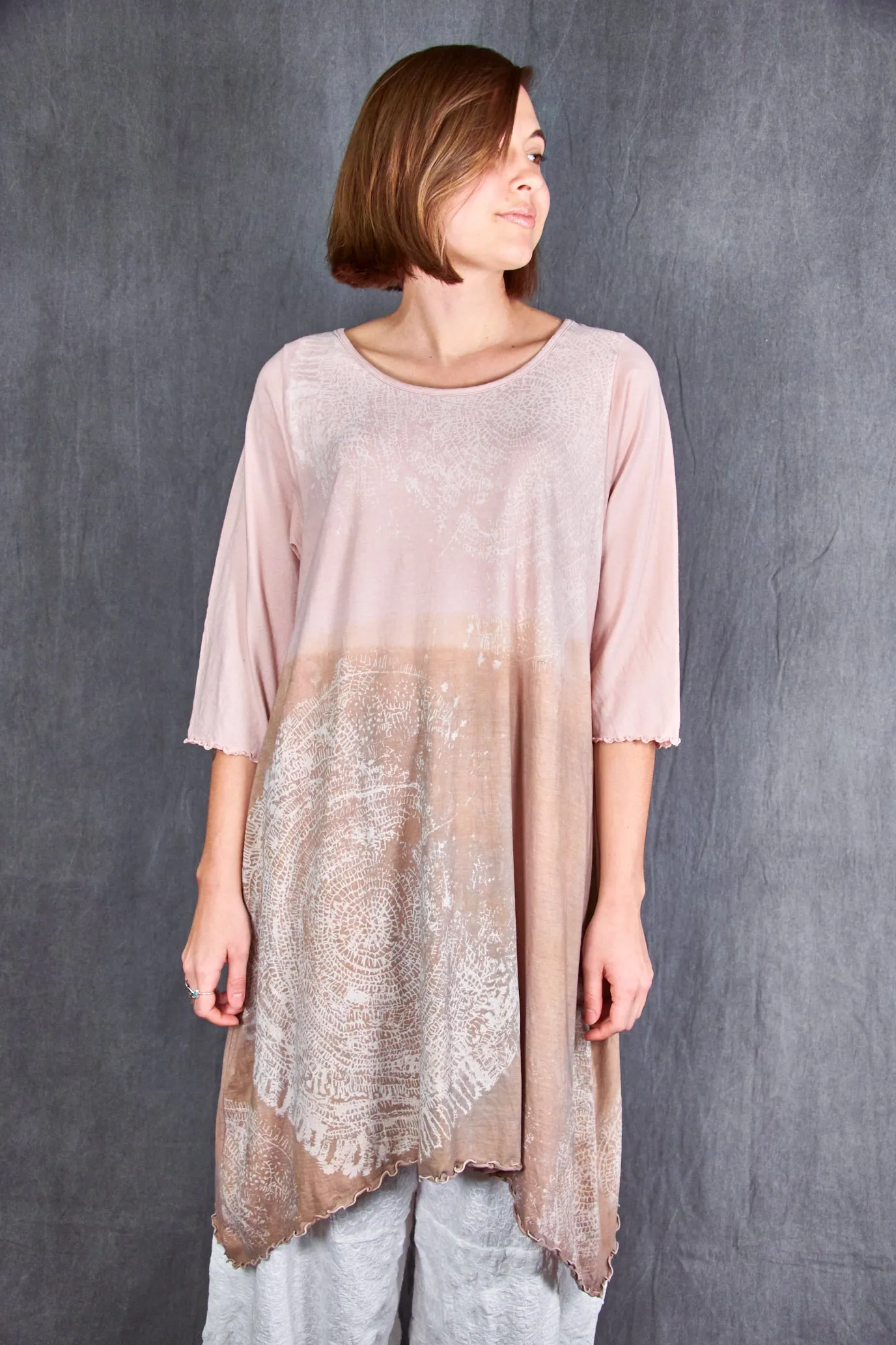 1565D Swing Dress Tunic Shell Pink Ombre Chai Dip