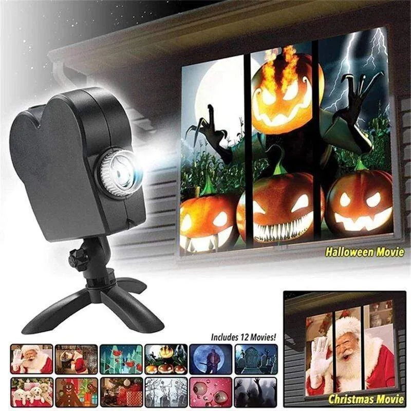 2-in-1 Haunted Halloween & Christmas Holographic Projector 🔥🔥FLASH SALE🔥🔥