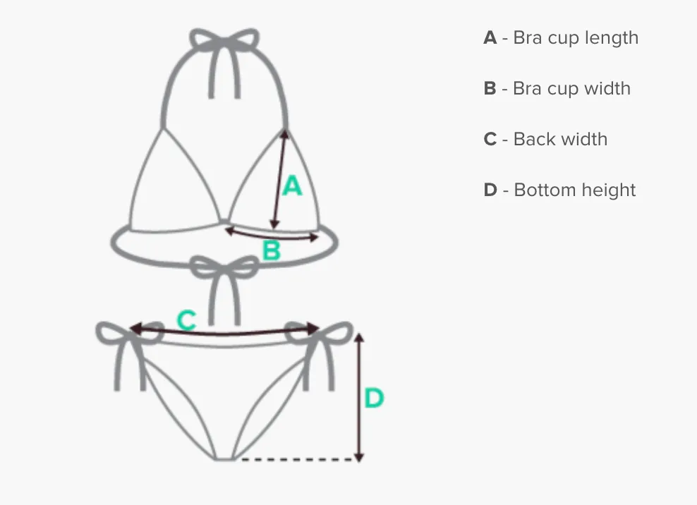 2 Piece String Bikini Set- "Unicorn" Design