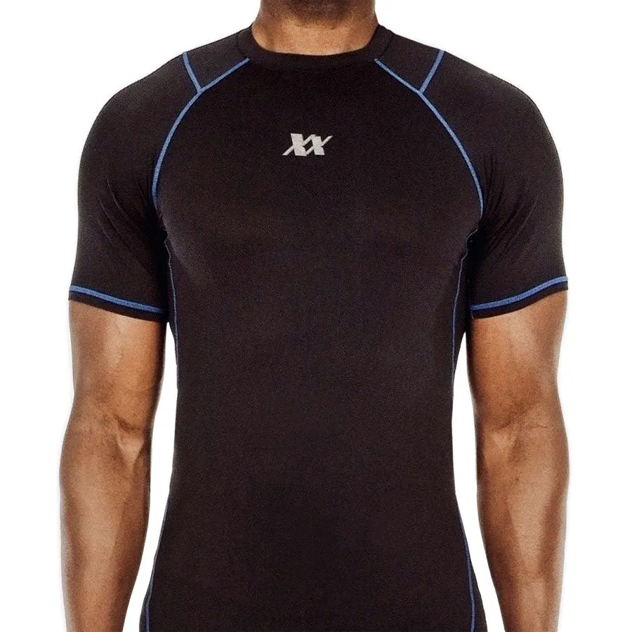 221B Tactical Maxx-Dri Silver Elite T-Shirt Black/Blue
