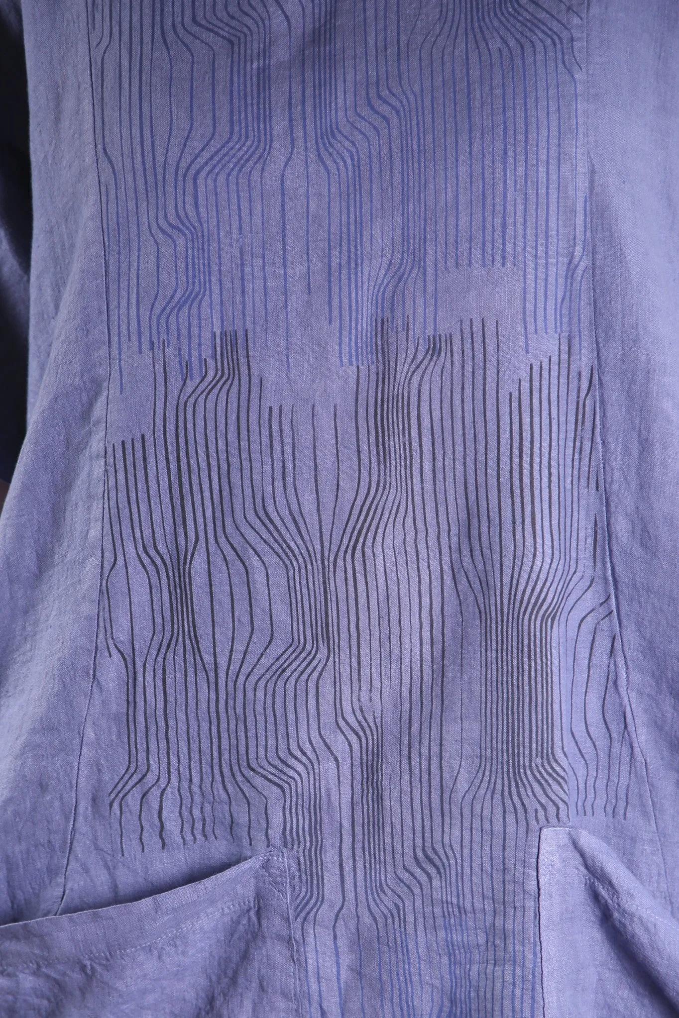 2261-Sea Clouds Linen Dress Dark Periwinkle-P
