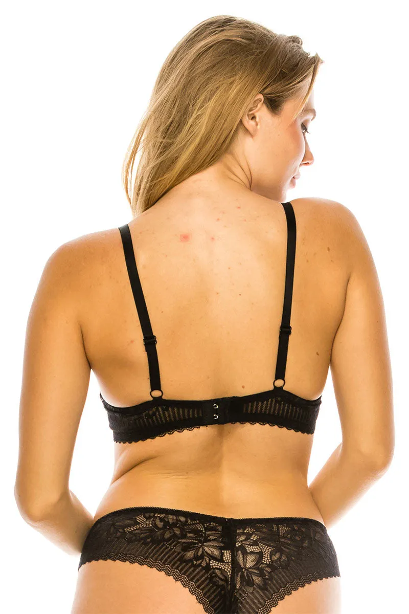 90018 12 Piece Soft No Pad Bra with Underwire & Adjustable Straps B/C Cup
