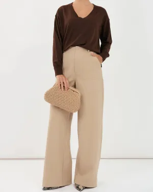 Adorne Emmie Full Length Pants Camel