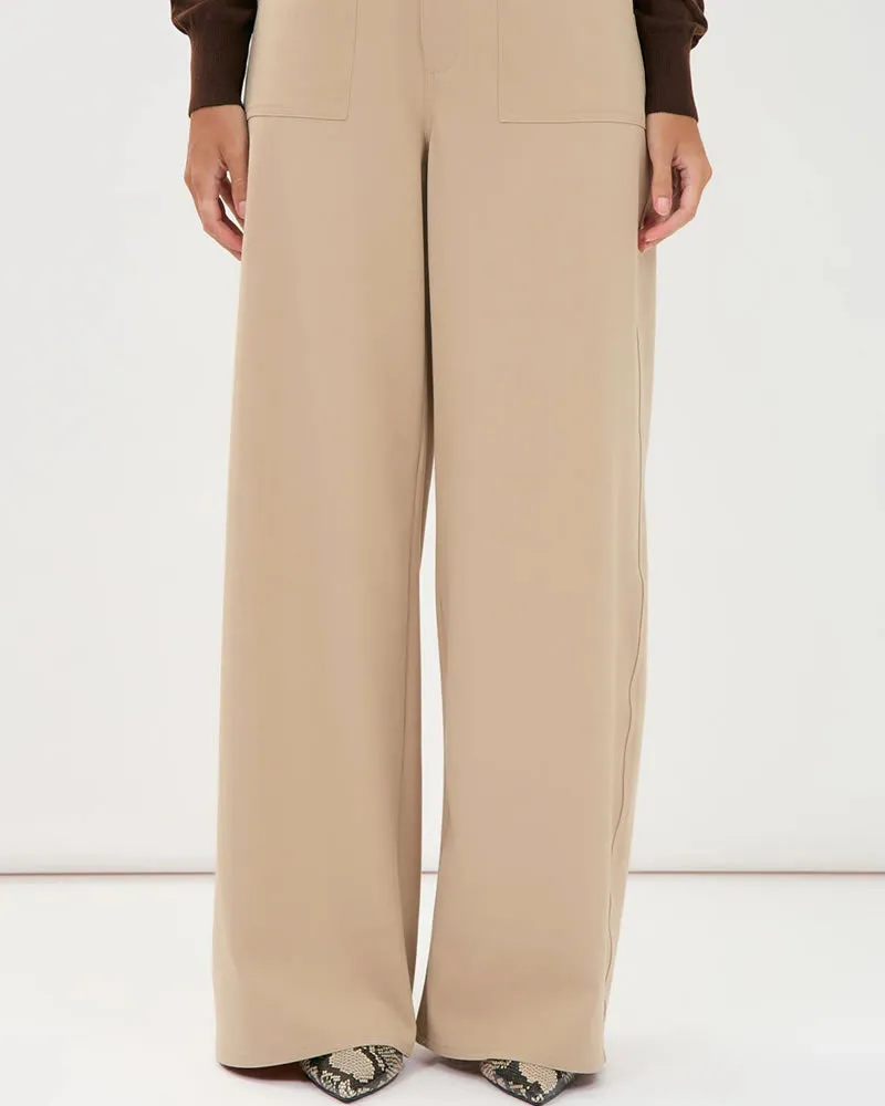 Adorne Emmie Full Length Pants Camel