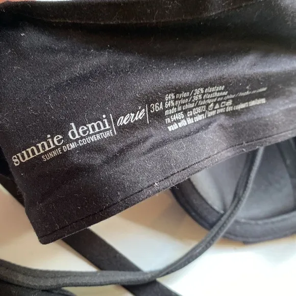 Aerie Sunnie Demi Push Up Bras in Black Size 36A Set of Two