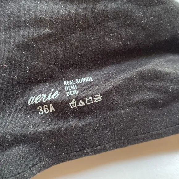 Aerie Sunnie Demi Push Up Bras in Black Size 36A Set of Two