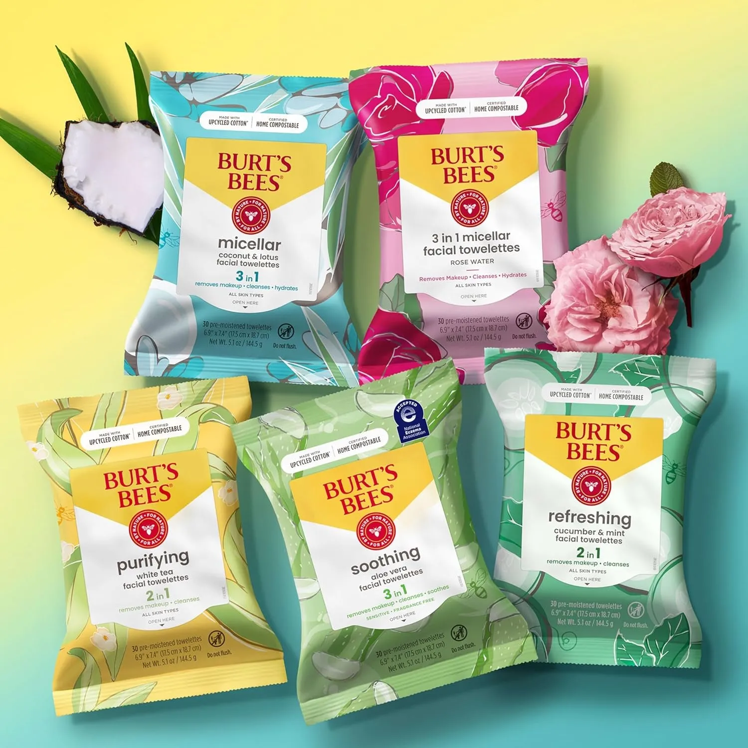 Aloe Vera Face Wipes, for Sensitive Skin, Soothing Makeup Remover & Facial Cleansing Towelettes, 30 Ct. (3-Pack)