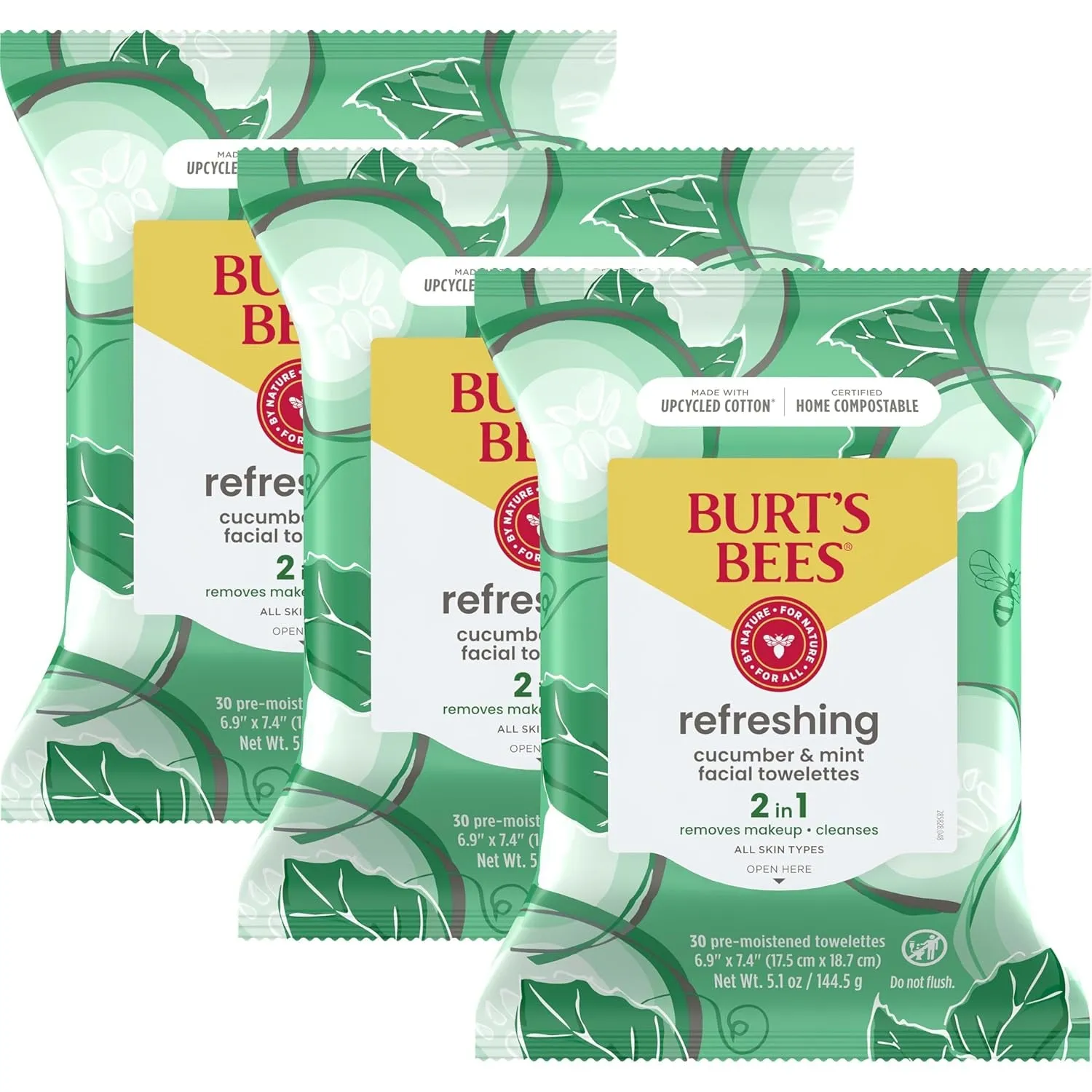 Aloe Vera Face Wipes, for Sensitive Skin, Soothing Makeup Remover & Facial Cleansing Towelettes, 30 Ct. (3-Pack)