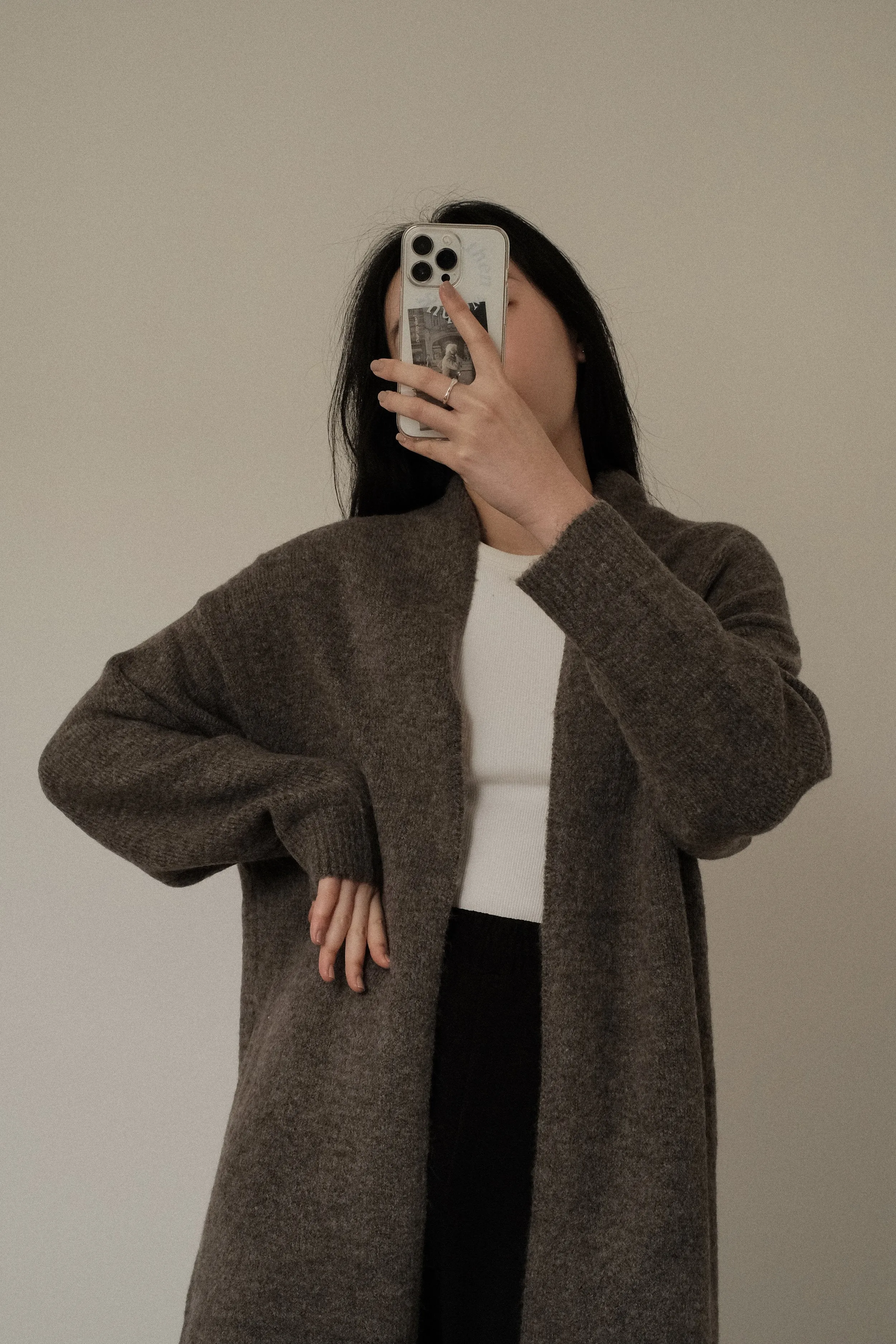 Alpaca Blend Long Cardigan