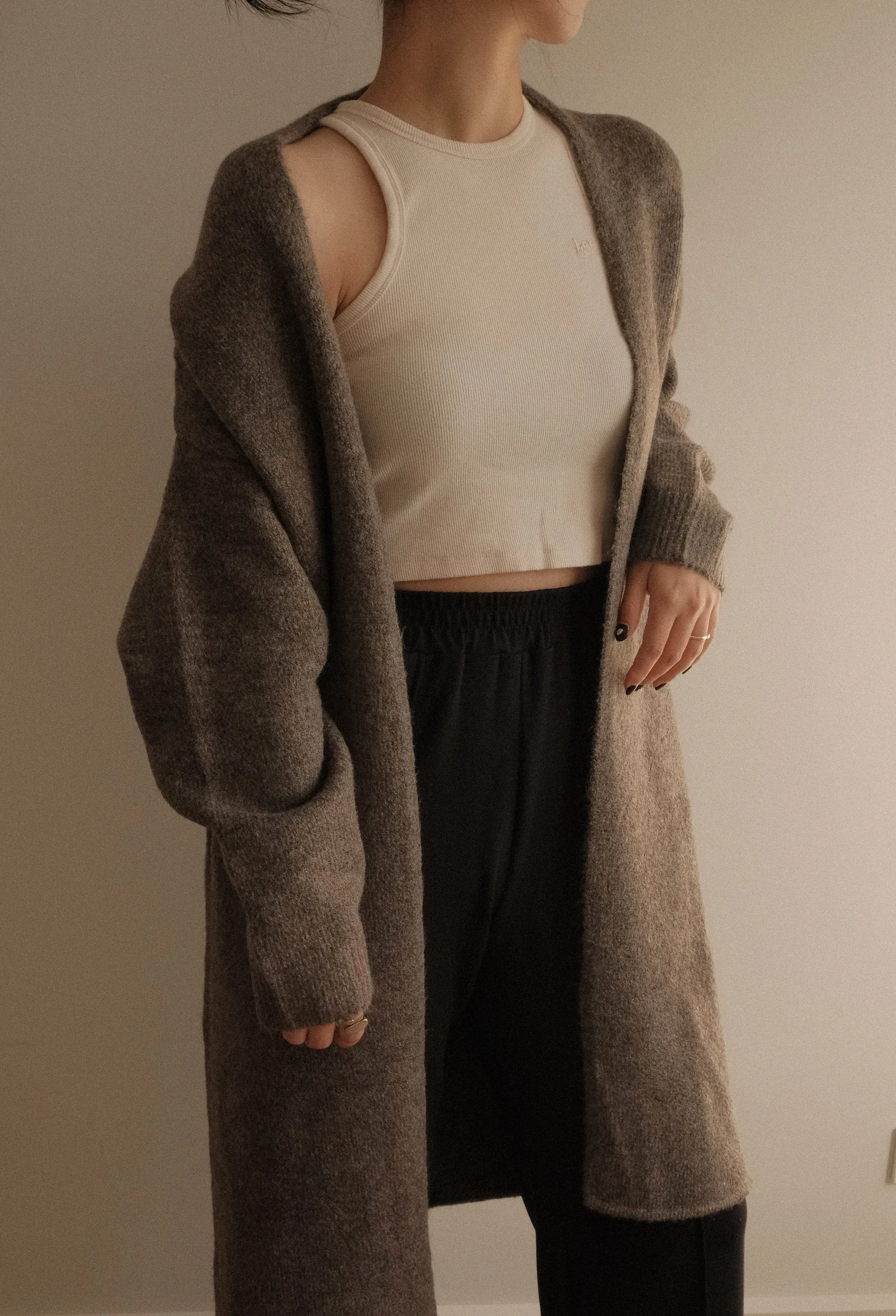 Alpaca Blend Long Cardigan