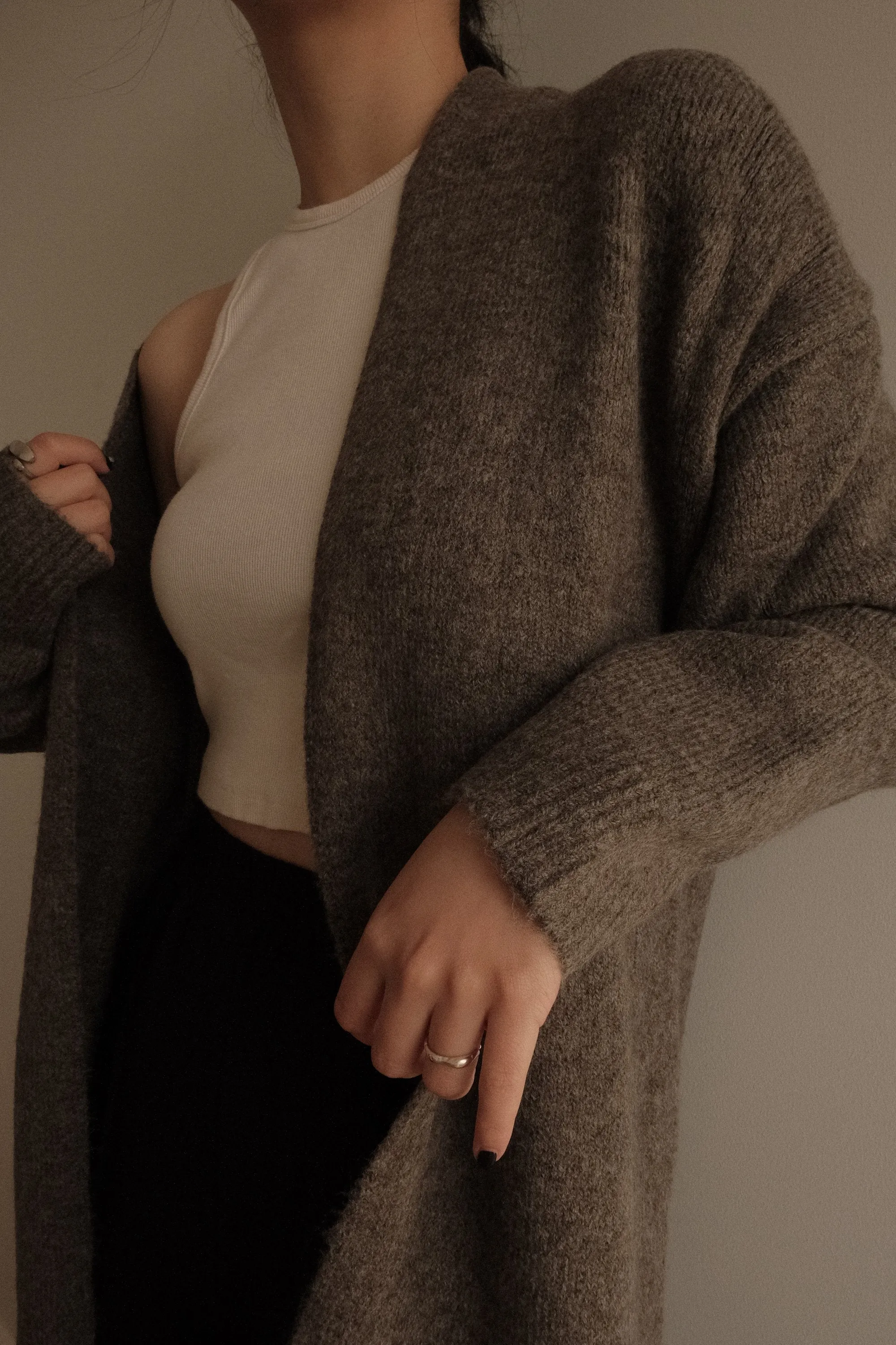 Alpaca Blend Long Cardigan