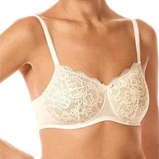 Amoena Kyra Padded Pocketed Mastectomy Non-Wired Bra - Off White/Sand 44911