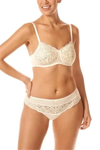 Amoena Kyra Padded Pocketed Mastectomy Non-Wired Bra - Off White/Sand 44911