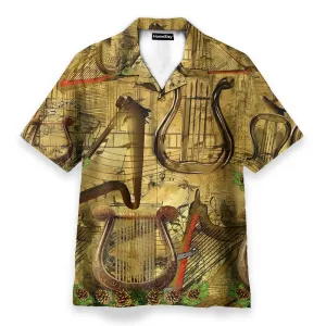 Ancient Harp Men's Button's Up Shirts - Hawaiian Shirt