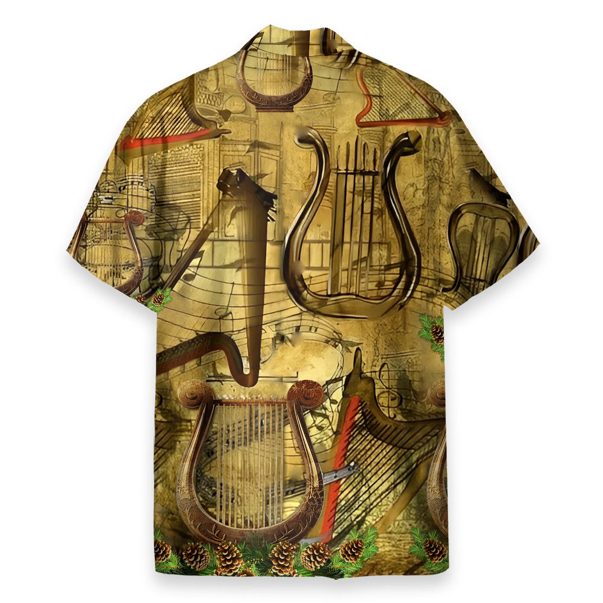 Ancient Harp Men's Button's Up Shirts - Hawaiian Shirt