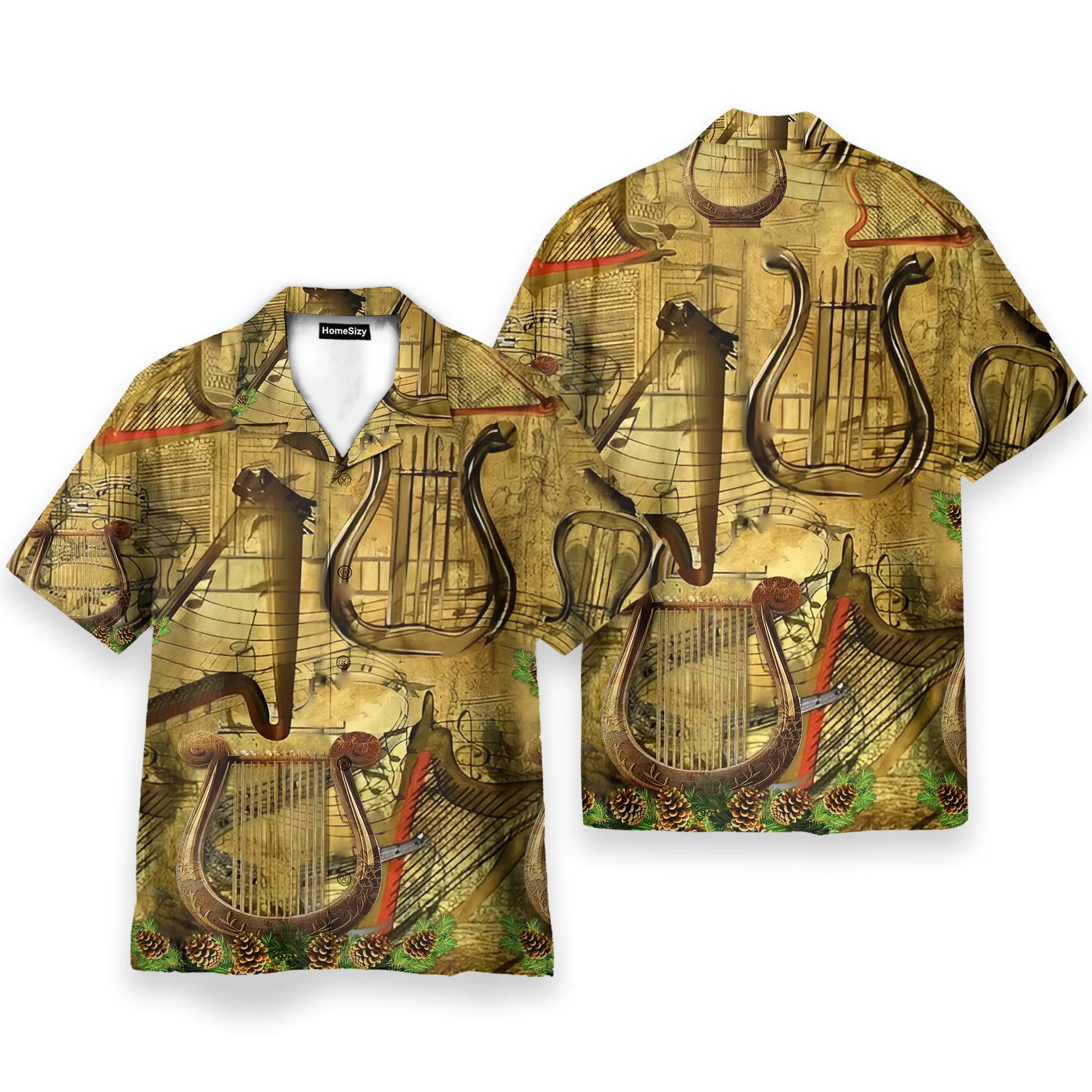 Ancient Harp Men's Button's Up Shirts - Hawaiian Shirt