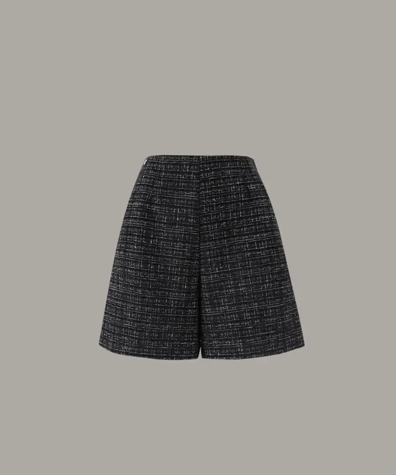 Anell Golf Tweed Shorts - Black