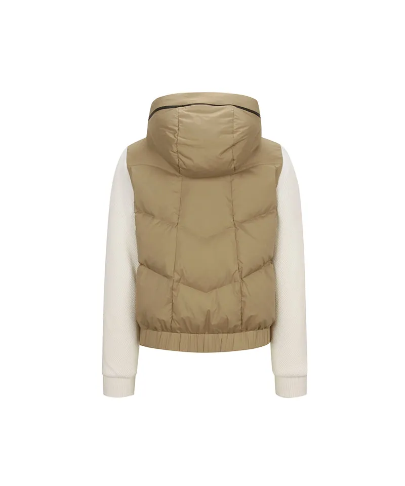 ANEW Golf Women's Hybrid Incision Down Jacket - Dark Brown