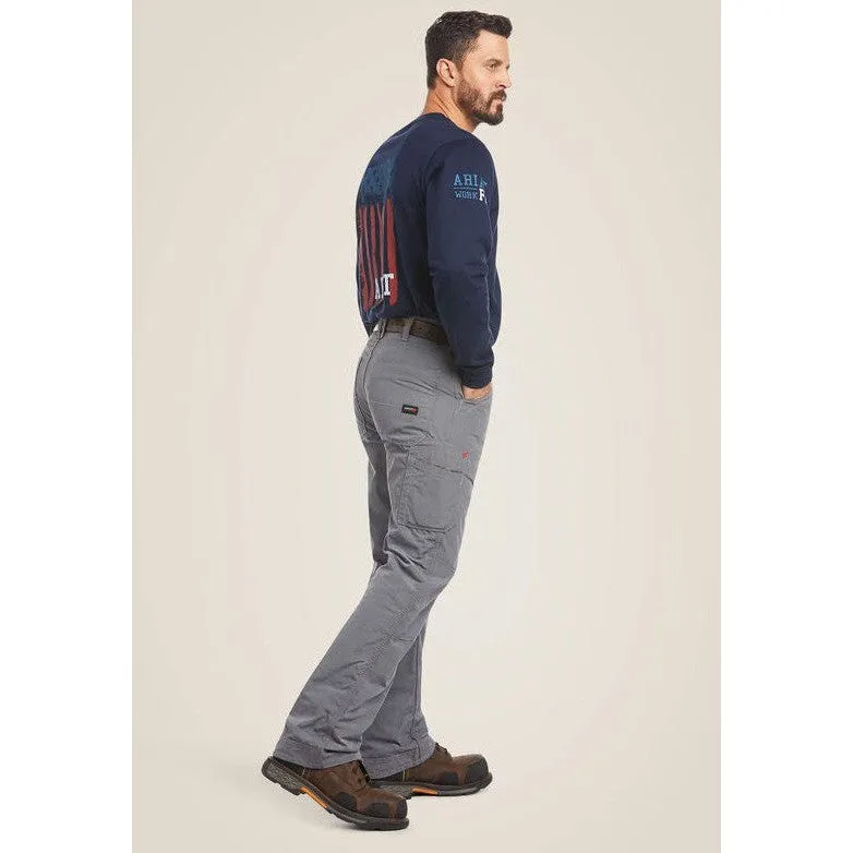Ariat Men's Flame Resistant M4 Relaxed DuraLight Ripstop Boot Cut Pant - Grey - 10026002