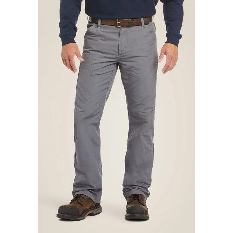 Ariat Men's Flame Resistant M4 Relaxed DuraLight Ripstop Boot Cut Pant - Grey - 10026002