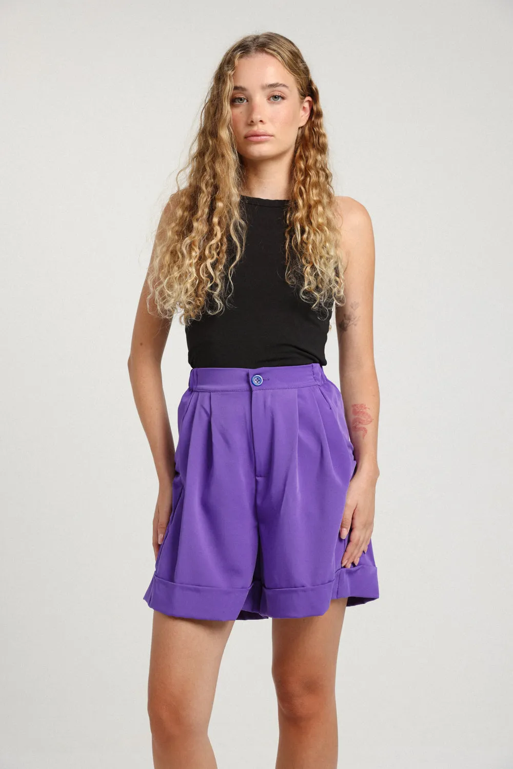 Arie Purple Short Bottoms