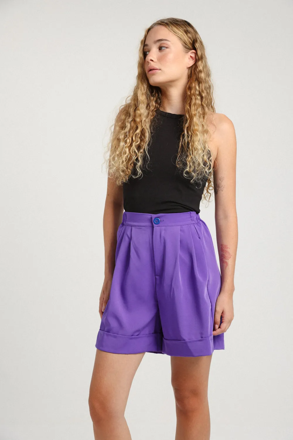 Arie Purple Short Bottoms