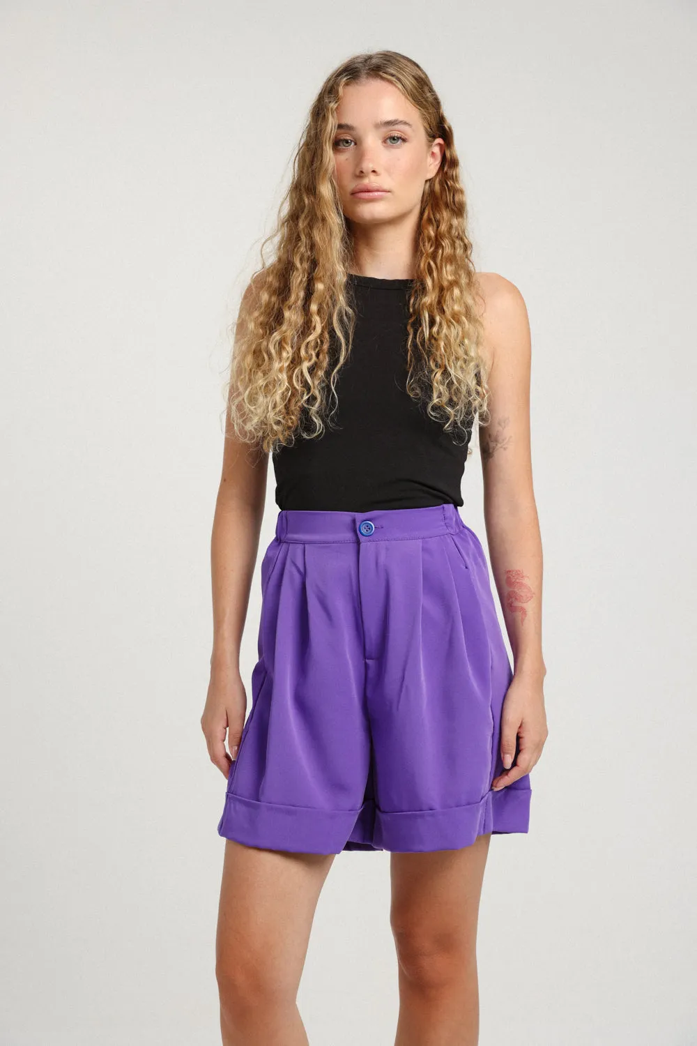 Arie Purple Short Bottoms