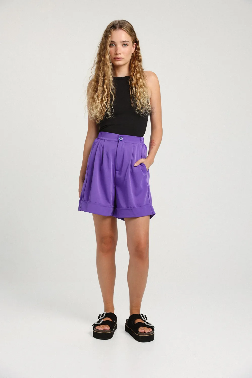 Arie Purple Short Bottoms