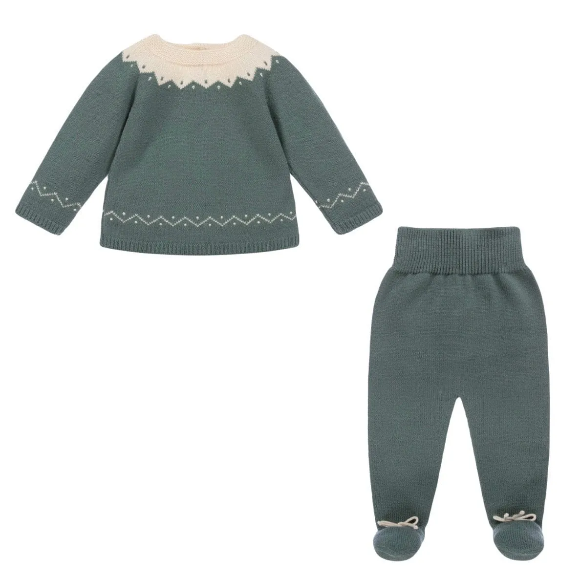 Artesania Granlei Green Knitted Two Piece Set