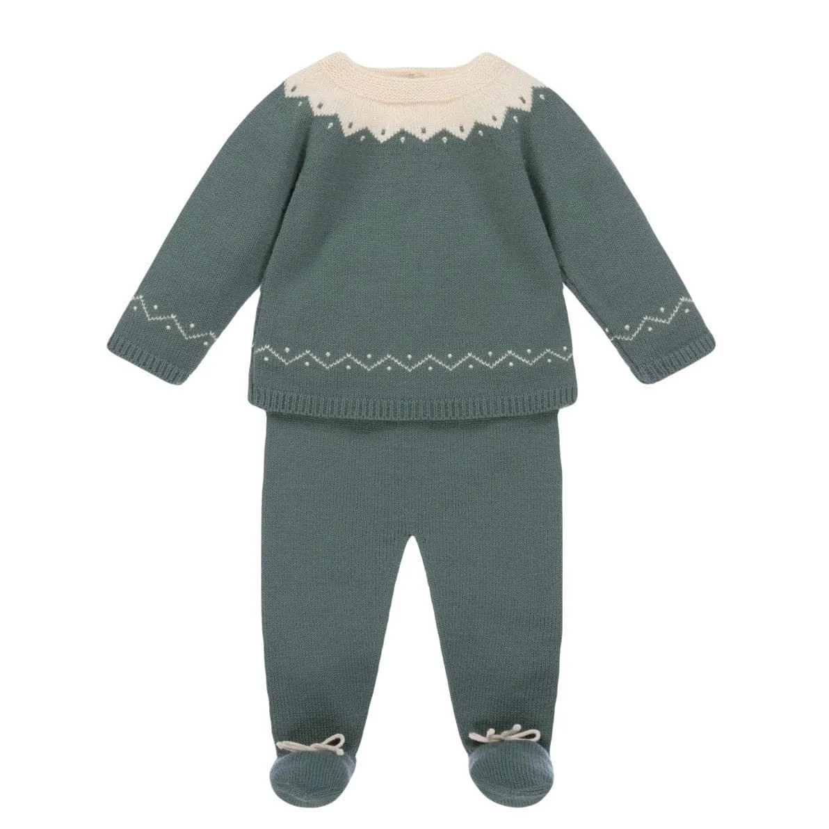 Artesania Granlei Green Knitted Two Piece Set