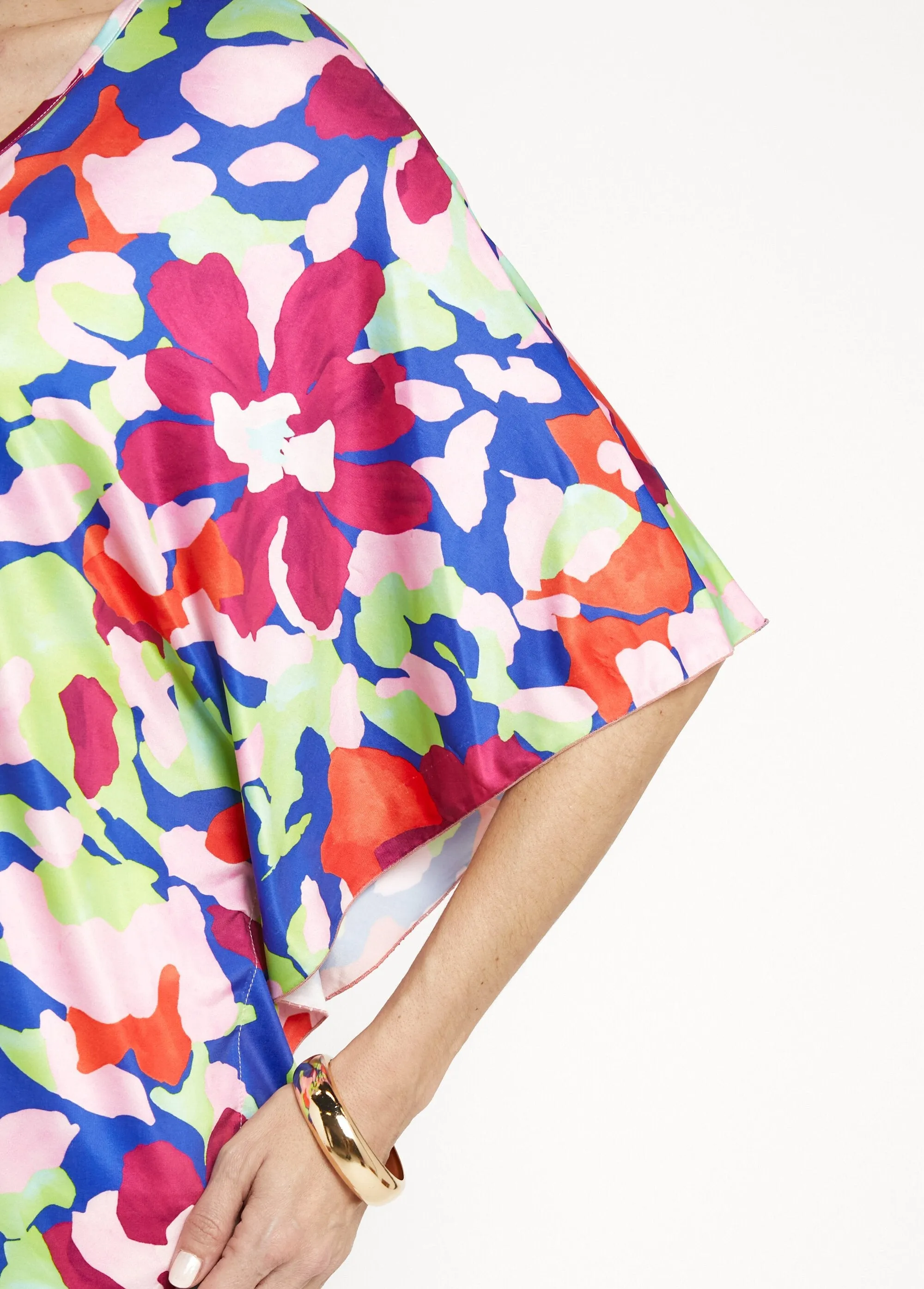 Arty printed butterfly sleeve tunic