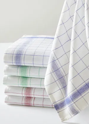 Assorted cotton tea towels 170 g/m² - set of 6