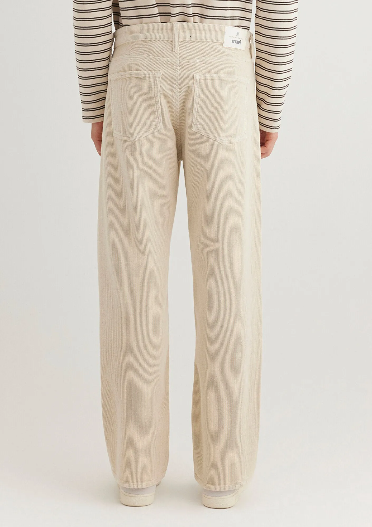 Atlanta Almond Milk Corduroy Jean Pants
