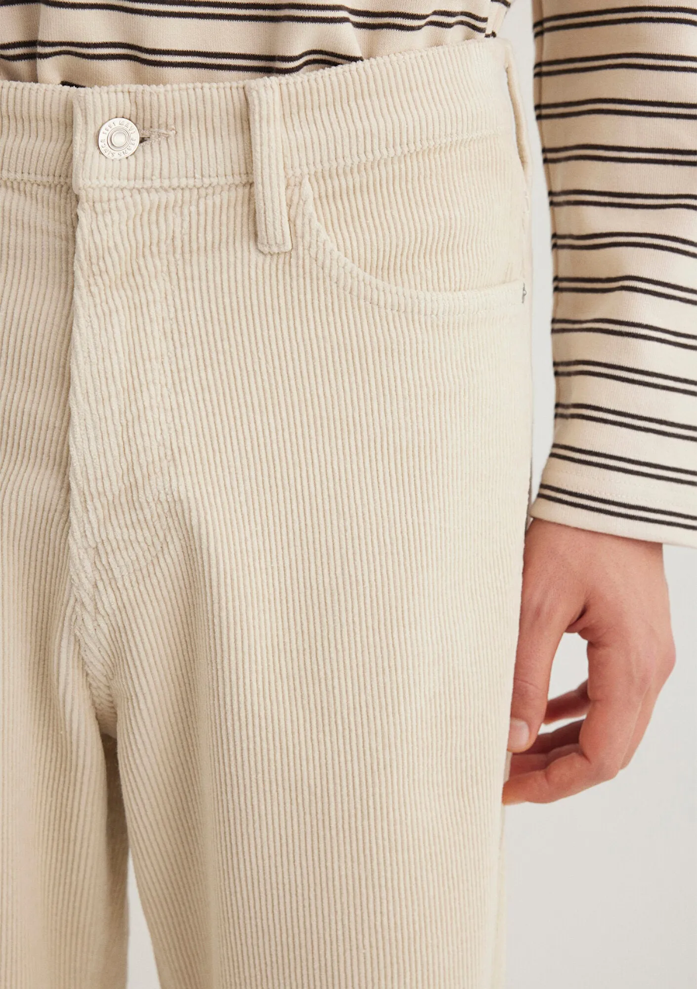 Atlanta Almond Milk Corduroy Jean Pants