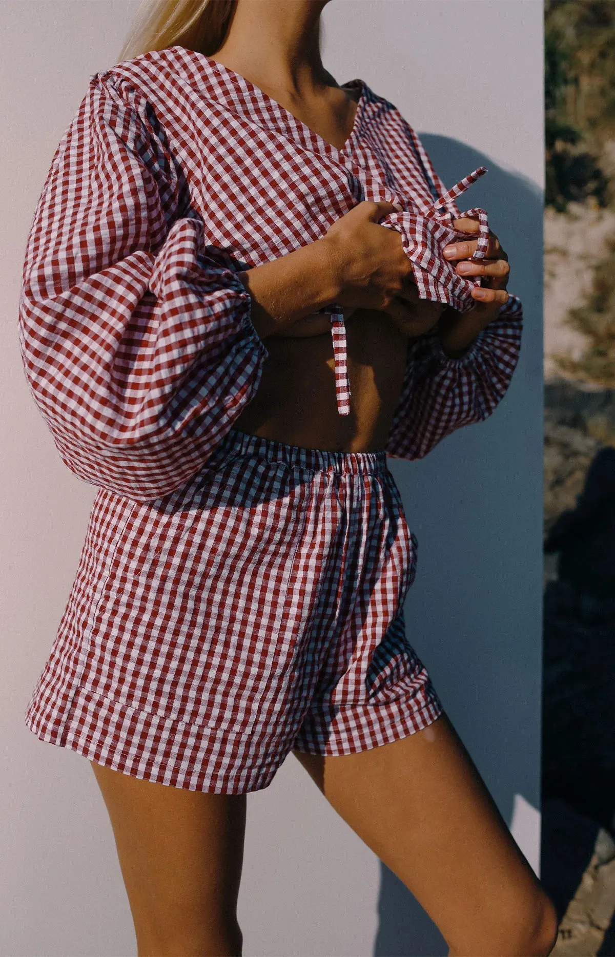 Ava Short Red Gingham