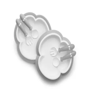 Baby Bjorn Baby Plate, Spoon & Fork 2-Sets (Grey)