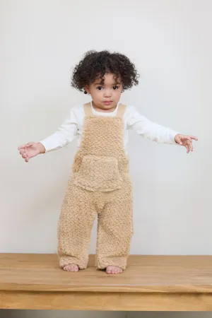 Baby Chunky Sherpa Fleece Dungaree & Bodysuit