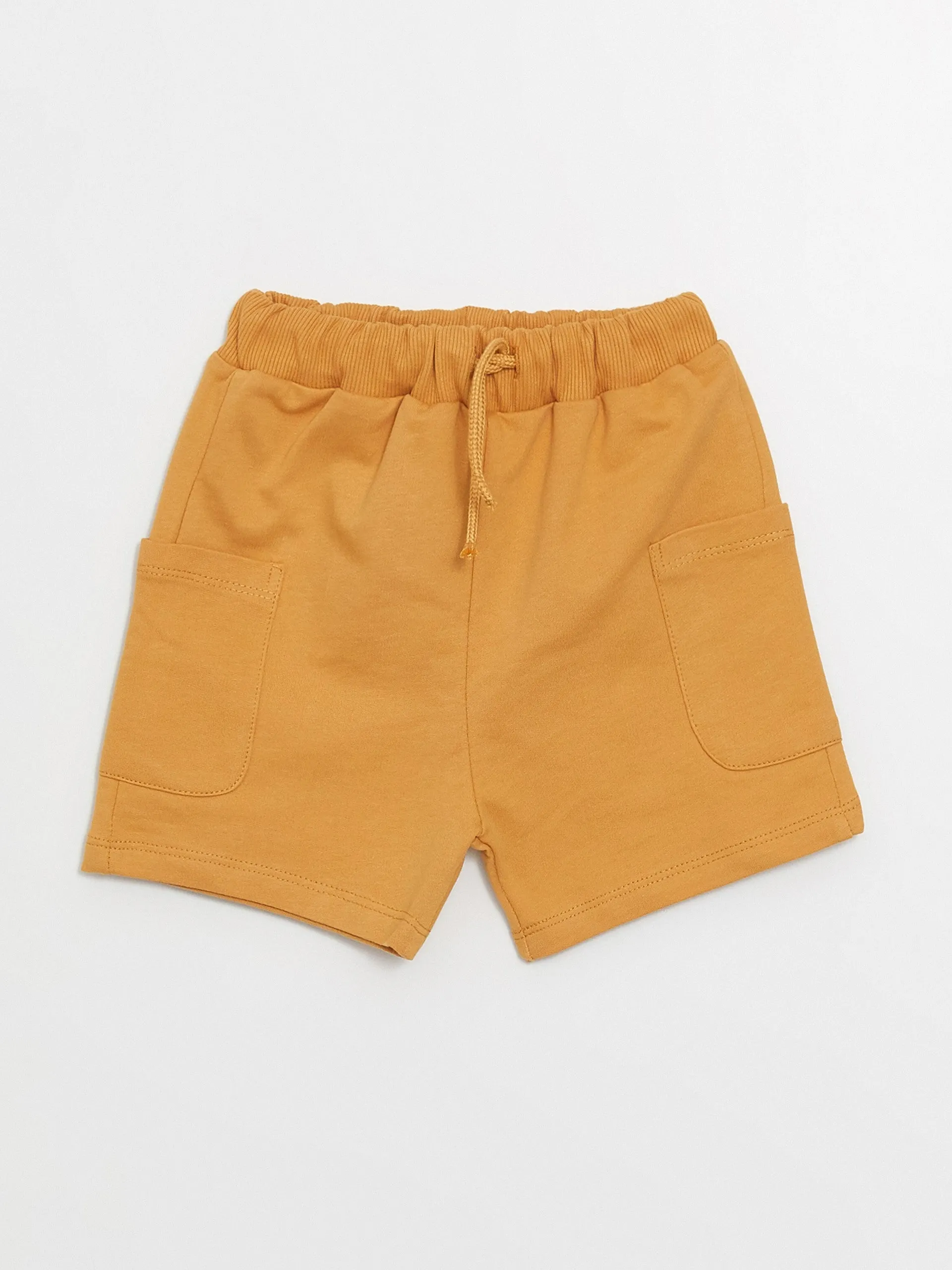Basic Baby Boy Shorts with Elastic Waist, 2-pack