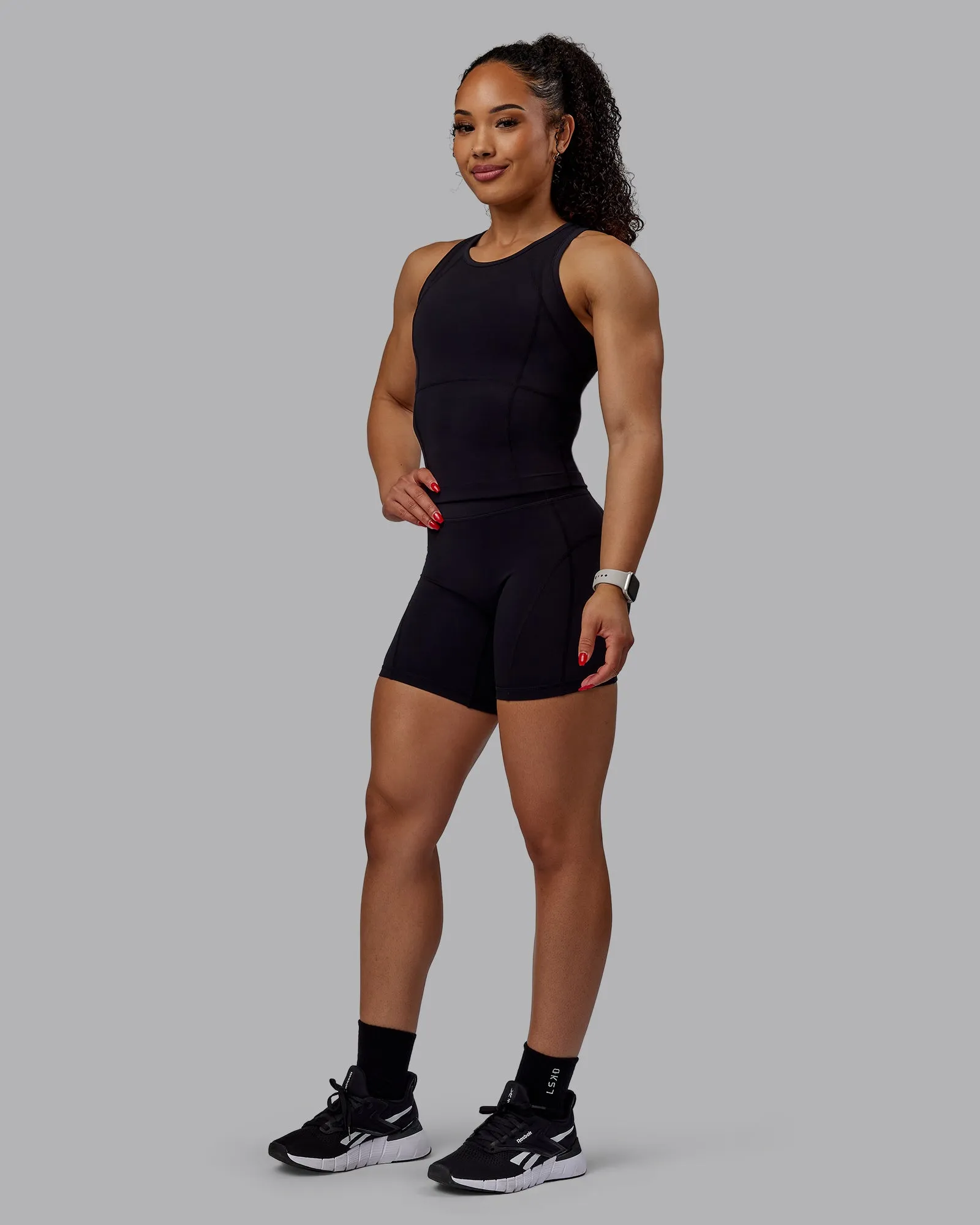 Bend Mid Short Tights - Black