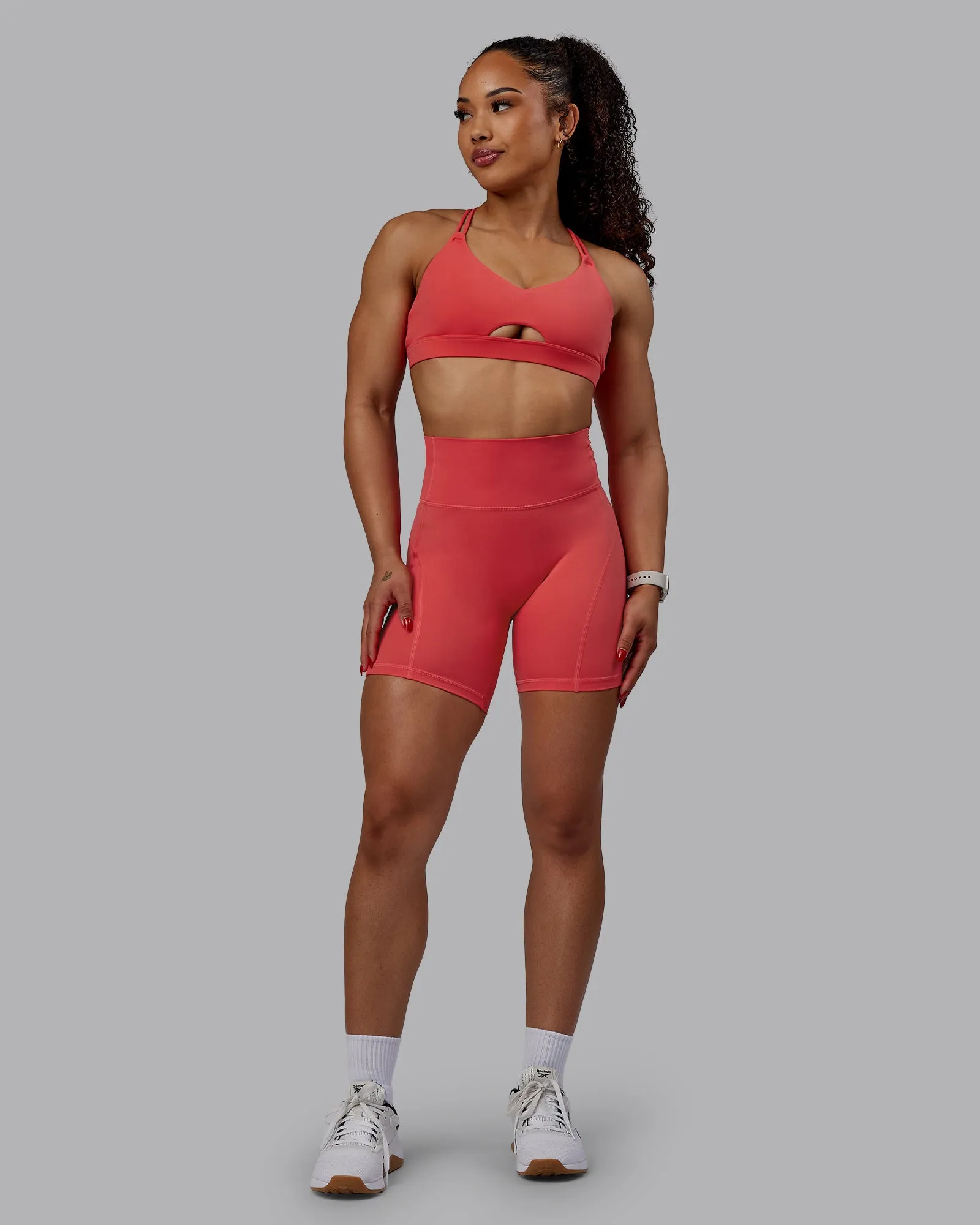 Bend Mid Short Tights - Cayenne
