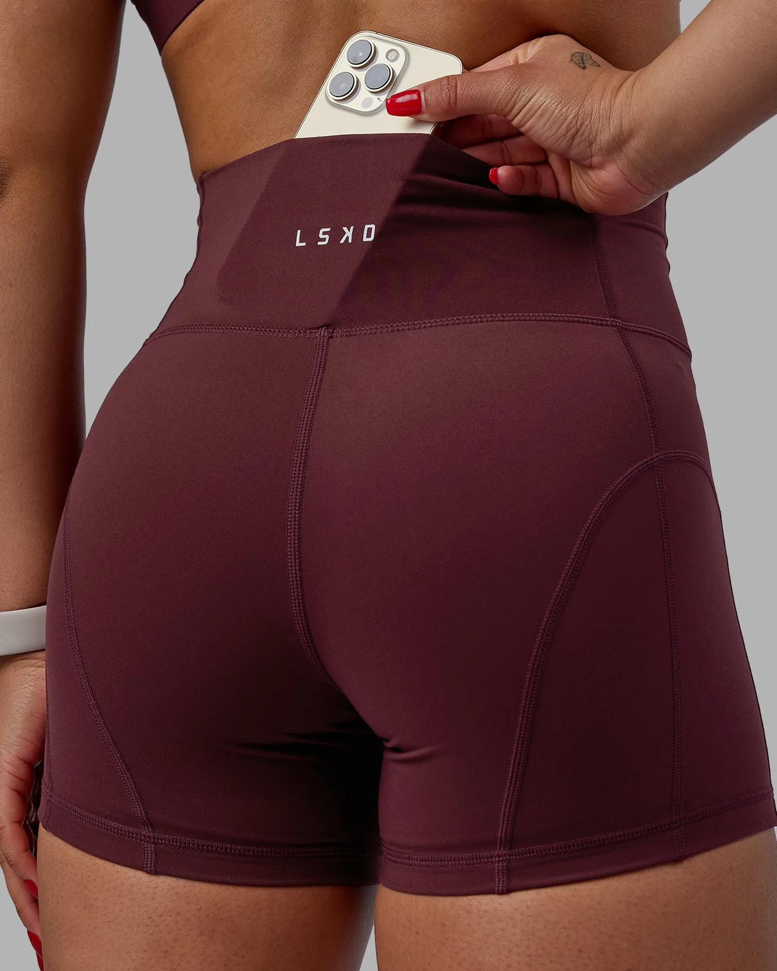 Bend X-Short Tights - Dark Cherry