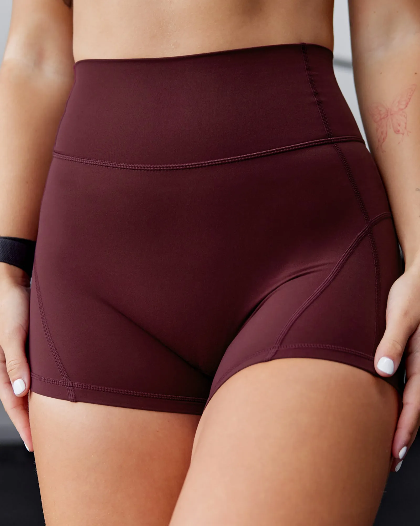 Bend X-Short Tights - Dark Cherry