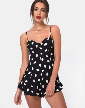 Berji Playsuit in Diana Dot Black
