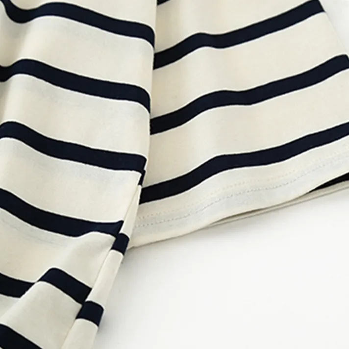 BerryBetty - Women Striped Cotton T Shirt Short Sleeve O Neck Tees Ladies Casual Tee Shirt Street Wear Top 6L42
