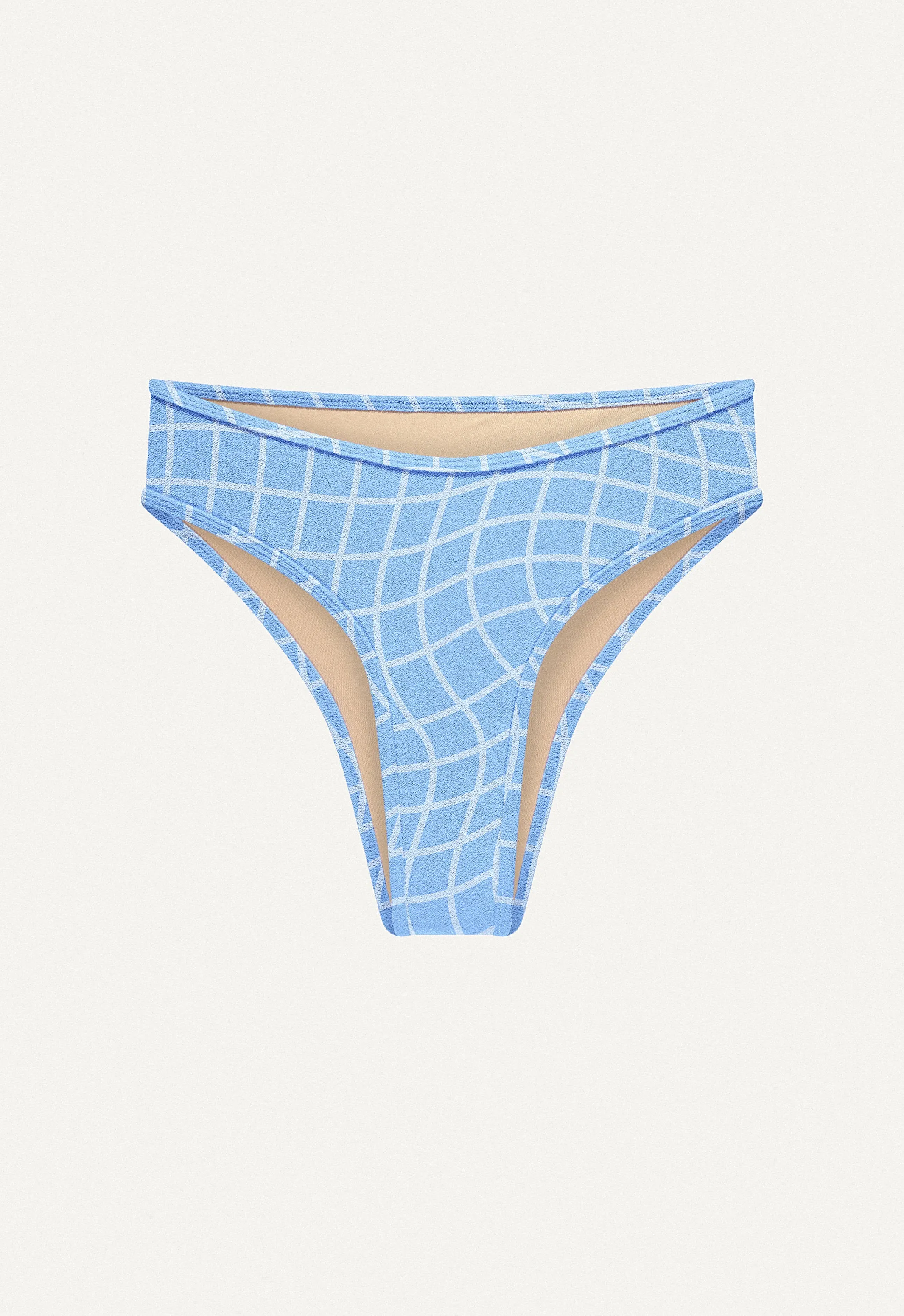 Bikini Bottom "Calima" in blue pool print terry