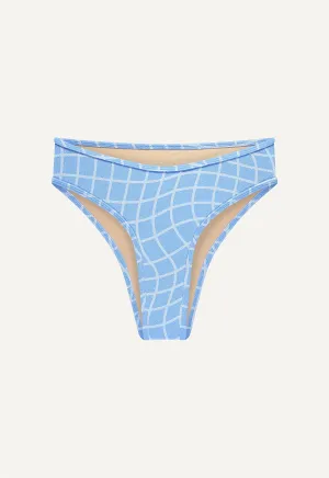 Bikini Bottom "Calima" in blue pool print terry