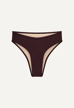Bikini Bottom "Calima" in dark brown terry