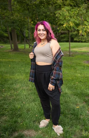 Black Butter Soft Pleated Jogger